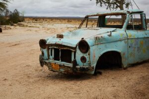 Tree rusty car